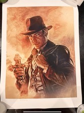 INDIANA JONES LAST CRUSADE print TONY STELLA limited edition 03/50 RARE picture