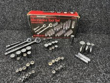 Vintage Craftsman 933746 46pc 3/8”-1/4”Drive Standard/Metric Socket Tool Set USA picture
