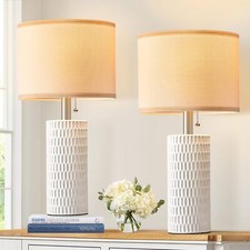 Table Lamps for Living Room Set of 2, Ceramic Table Lamps for Bedroom picture