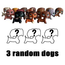 3pcs Littlest pet shop Toys bobble head dachshund dogs girls Gen 3 little pets picture