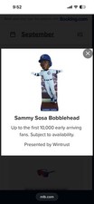 Sammy Sosa Bobblehead Chicago Cubs Giveaway 9/13/26 SGA New In Box Presale picture