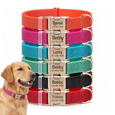 Personalized Dog Collar with Name & Phone Number Custom Pet ID Safety Reflective picture