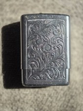 Vintage Park Industries Floral Aluminum Cigarette Case, Slide Top picture