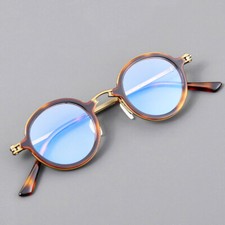 Retro Small Round Metal Eyeglasses Frame With Clear Lens Classical Spectacles picture