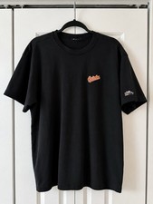 Baltimore Orioles Majestic T-Shirt Men’s Black MLB Baseball Embroidered Logo Tee picture