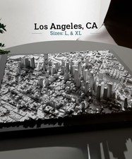 3D Printed Cityscape model Los Angeles LA DTLA California downtown 8”x8” picture