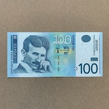 NIKOLA TESLA Banknote Serbian Currency Paper Money Memorabilia Nicola TESLA Note picture