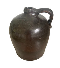 Primitive Mid 1800 TRUE BEEHIVE Stoneware  WATER Whiskey Crock Jug Antique 12