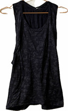 Lululemon Black Sleeveless V-Neck Tank Lightweight Breathable Gym One Size picture