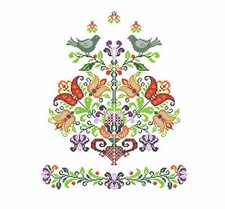 Folk machine embroidery designs. Floral ethnic digital pattern. Folk ornament.  picture