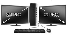 hp Desktop PC Computer Core I5 SSD DUAL 22
