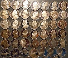 1968-S thru 2023-S Jefferson Nickel Gem Proof 59 Coin Complete Date Set Run picture