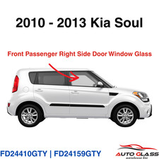 Fits 2010-2013 Kia Soul Passenger Side Right Front Door Window Glass picture