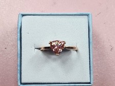 1.1ct pink trillion Lab-Created diamond Ring GDGL VVS1 14k Gold Filled size 7 picture
