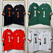 2026 New Mens Malachi Toney #1 Miami Hurricanes All  Stitched Jersey picture