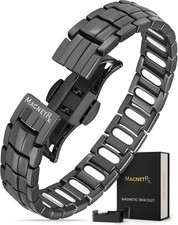 MagnetRX® Magnetic Bracelets for Men EllipseMAX 5X Strength 5,000 Gauss Magnets picture