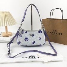 COACH CR292 Teri 2way Shoulder Signature Canvas Blueberry Print Outlet  picture