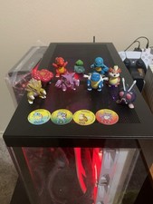 9x Vintage TOMY Pokemon Figure Lot Blastoise Nidoking Growlithe Original Coins picture