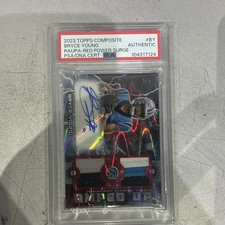 Topps 2023 Bryce Young RPA Red Power Surge 3/5 CHASE  | LOOK AT DESCRIPTION picture