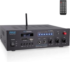 Pyle PFA600BU Wireless Bluetooth Amplifier Compact PA Speaker And Mic Receiver picture