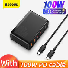 Baseus 100W GaN2 Pro Type-C+USB 4 Ports Fast Wall Charger For iPhone 13 Samsung picture
