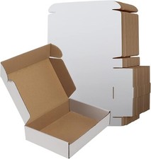 9X6X2 Shipping Boxes Set of 50, White Small Corrugated Cardboard Box, Mailer Box picture