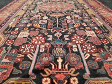 5.7 x 10.3 ANTIQUE FINE VEG DYE SERAPI HERIZ VINTAGE USHAK TURKISH CAUCASIAN  picture