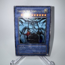 Yu-Gi-Oh TCG Obelisk the Tormentor GBI-002 God Card Ultra Rare Foil - HP / DMG picture