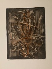 Roger Edgar Gillet Lithograph Signed 1957 Abstract Art Lyrical Abstraction picture
