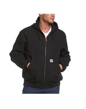 NWoT Carhartt Men Thermal Lined Duck Active Jacket J131 Black Size LT $200 HH133 picture