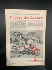 1964 Harley-Davidson Full Page Multi Motorcycle Print Ad 6”x9” - Gift picture