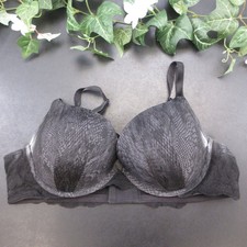 Torrid Curve Women's Black 42C Snake Print Lace Underwire Push Up Bra picture