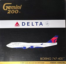 Collectors' FIND Gemini Jets 1:200 Delta Air Lines Boeing 747-400 N668US picture