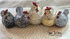 Farmhouse Multi color Chicken decor set of 6 Hens Country Cottage homes Rustic picture