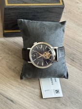 Bulova Aerojet Blue Stainless Steel Leather Automatic Men's Watch 96A342 picture