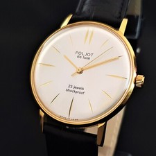 Vintage Watch USSR Poljot De LUXE Ultra SLIM 23 Jewels Soviet Wristwatch 2209 picture