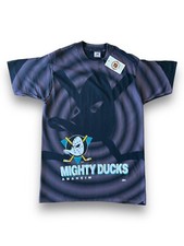 NWT Vintage 90s Salem Sportswear Disney Mighty Ducks Anaheim AOP T-Shirt Size M picture