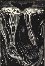 Rockwell Kent Moby Dick Commands Whale Woodcut Illustration picture