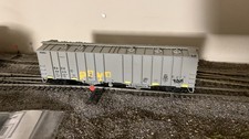 HO Scale Walthers 2-bay Airslide Hopper GATX 56410 weathered/tagged (read) picture