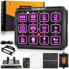 AUXBEAM RB120 12 Gang Switch Panel Multifunction Control For Dodge Charger 15-23 picture