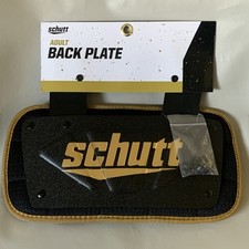 Schutt Adult Black And Gold Football Back Plate New W/Hardware One Size picture