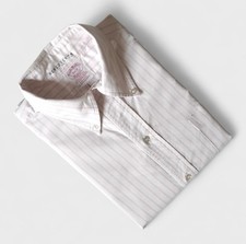 70s 6 Button Vintage Brooks Brothers Makers Pink Striped OCBD Shirt 15.5 USA picture