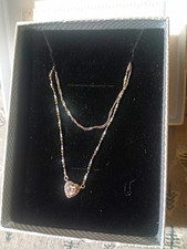 Silvermade Signed 925 Sterling Silver Heart Pendant Snake Chain Necklace picture
