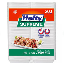 Hefty Supreme Foam Charola Trays, 6.5