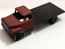 Vtg Ertl Flatbed Toy Truck 1/16 Diecast Steel Metal 1960s Farm Harvest Decor picture