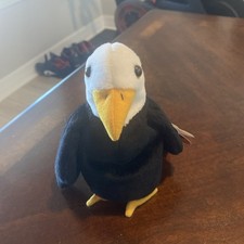 Ty Beanie Baby Baldy Bald Eagle Plush Bean Bag 1996 Vintage with Tags picture