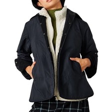 Dare To Roam DTR Vulcan Work Jacket Black Recycled Nylon Sherpa Lined Womens M picture