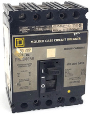 FAL34050 Square D 50 Amp 480 Volt Circuit Breaker - Next Day Option - Flaw picture