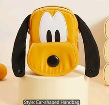 Disney's Pluto  Nylon CB Bag By Miniso. Snap Ears Top Handle Zippered All Ages picture