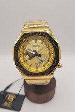 BIBI S-SPORTS Gold-tone quartz octagonal Gold bezel Date/Day  (Ref. K7059) picture
